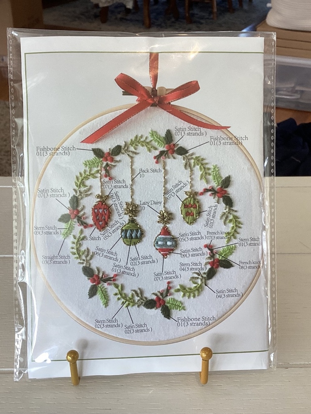 NEW Holiday Ornaments Embroidery Kit